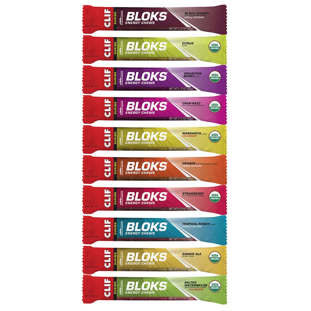 Buy CLIF BLOKS Energy Chews 10 Flavor Variety Pack NonGMO Based Food Fast Carbs for