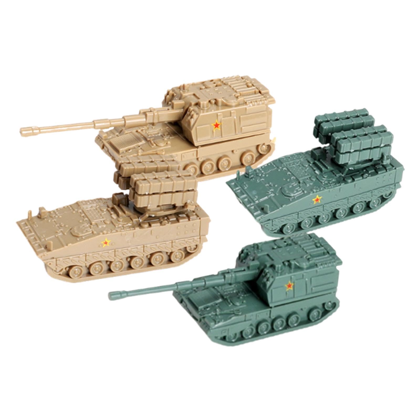 Buy MYADDICTION 4Pcs 1:144 Tank Model Armored Vehicle 4D Model Toy