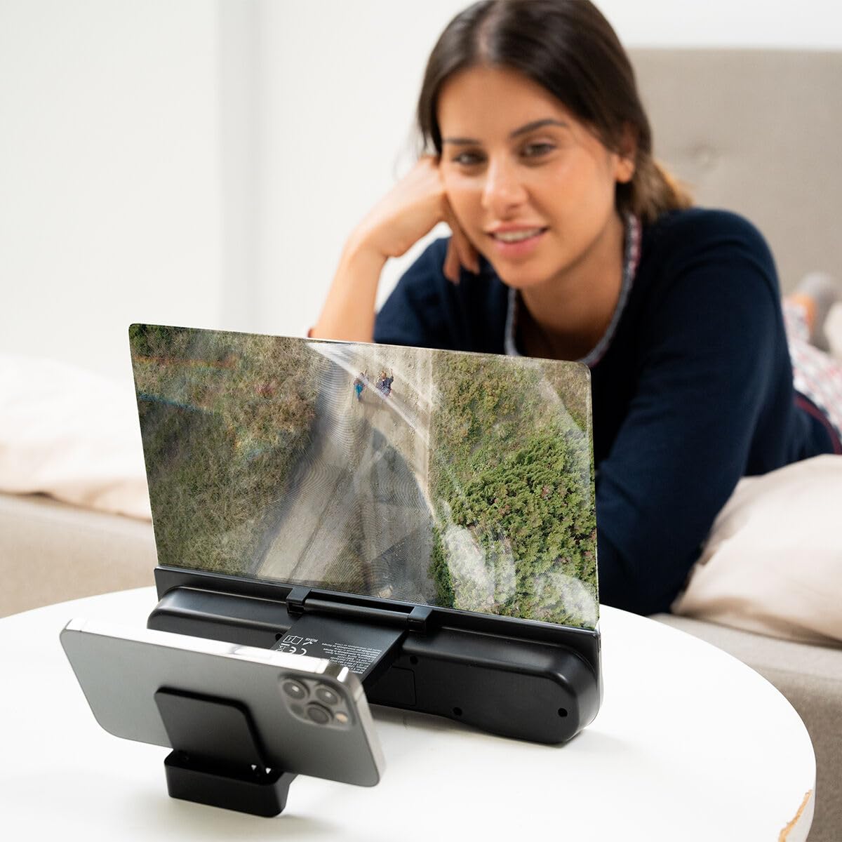 InnovaGoods Amplificatore proiettore Bluetooth 5.1 per cellulare, 3mW, USB-C, portatile, pieghevole, display 150-180 min