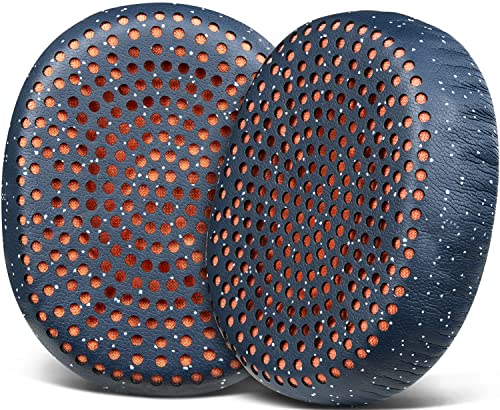 Image of SOULWIT Earpads Replacement for Skullcandy Riff, Riff2 Wired /Wireless On-Ear Headphones, Ear Pads Cushions with Softer Leather, Noise Isolation Foam (Blue)