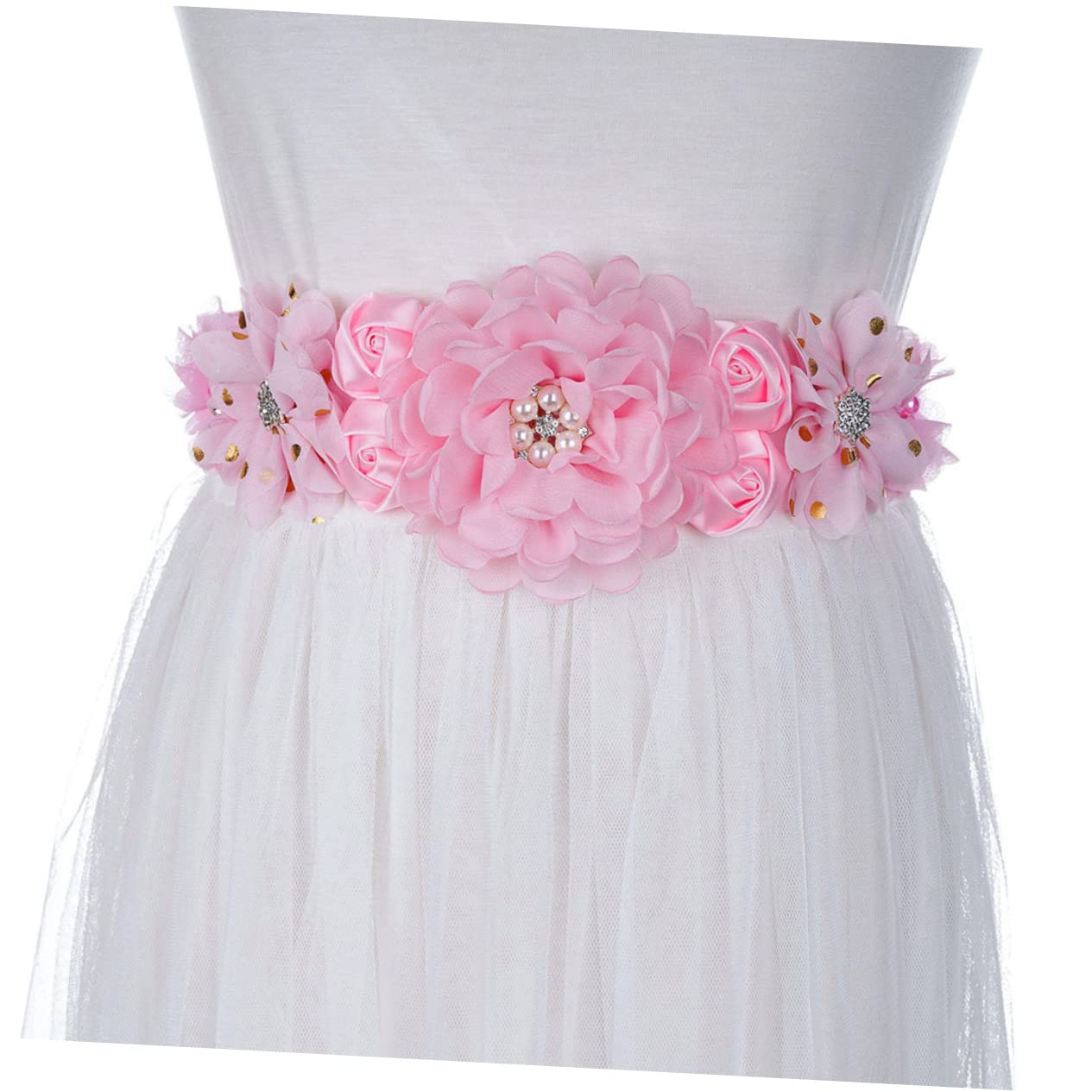 GALPADA 3piezas Cinturón De Flores Elegante Para Mujer Cinturón De Fiesta De Accesorio Para Fotografía Maternidad y Bodas
