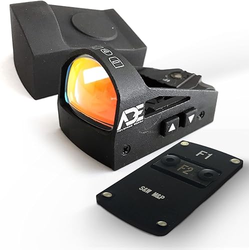 Ade Advanced Optics Delta RD3-012 - Mira refleja punto rojo + placa de montaje óptica para pistola SW Smith Wesson MP/MP 2.0 Shield, montaje