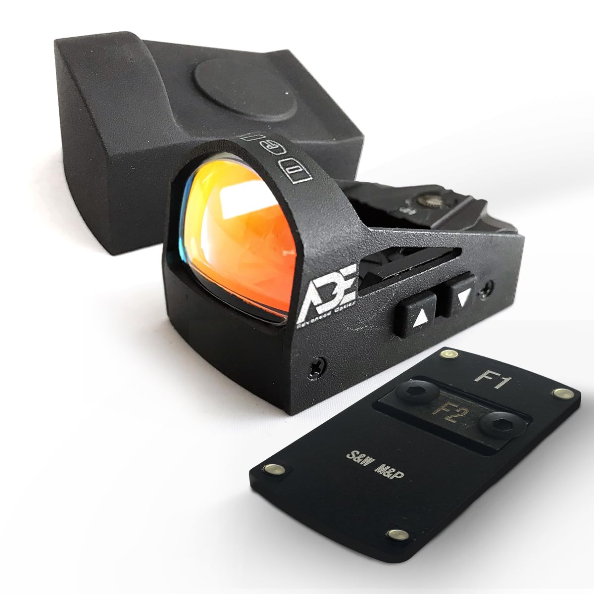 Ade Advanced Optics Delta RD3-012 Red Dot Reflex Sight + Optic Mounting Plate for SW Smith Wesson MP/MP 2.0 Shield Pistol, Standard Picatinny Mount – Fits SW MP, Shield, SD9, SD40, SD40VE, Zigana PX9