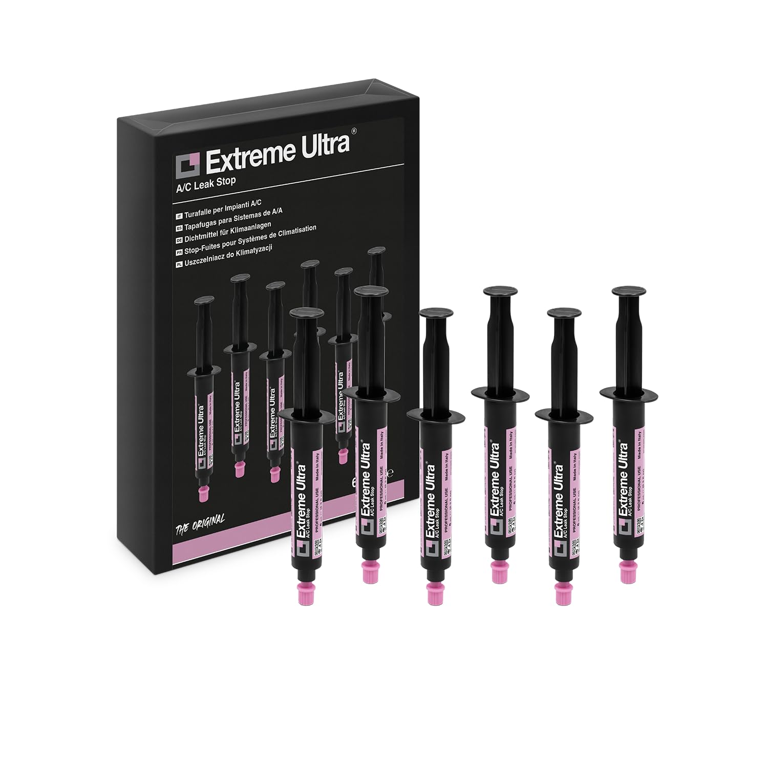 Errecom Extreme Ultra - 6 x 6 ml, Uszczelniacz do Urządzeń Klimatyzacyjnych oraz Chłodniczych, także w Klimatyzacji Samochodowej (w zestawie brak adapterów)