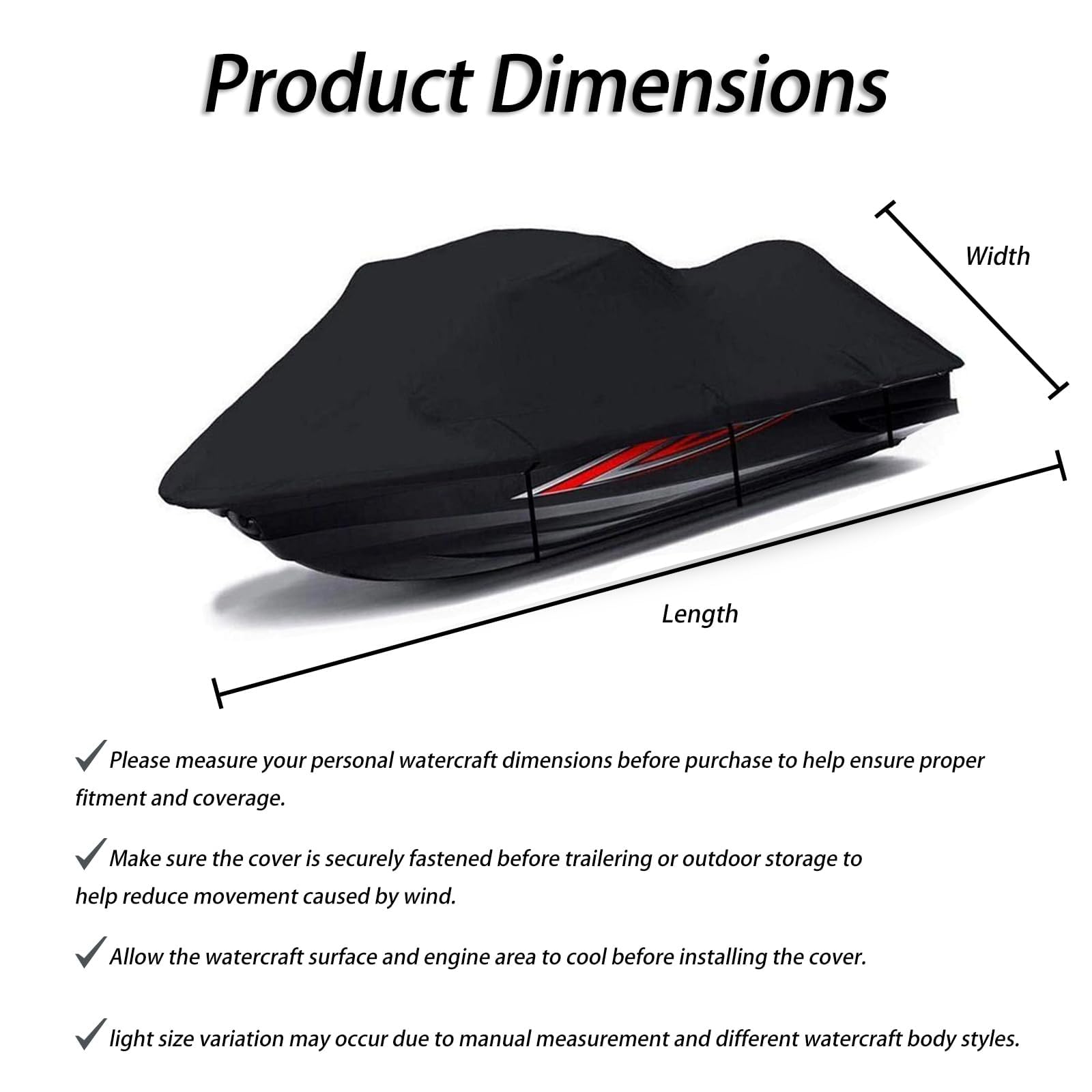 Funda para Moto acuática, Compatible con Sea-Doo FishPro Sport 170 2019–2026, para Exteriores, 210D, para embarcaciones, remolques y atraques,2-Grey