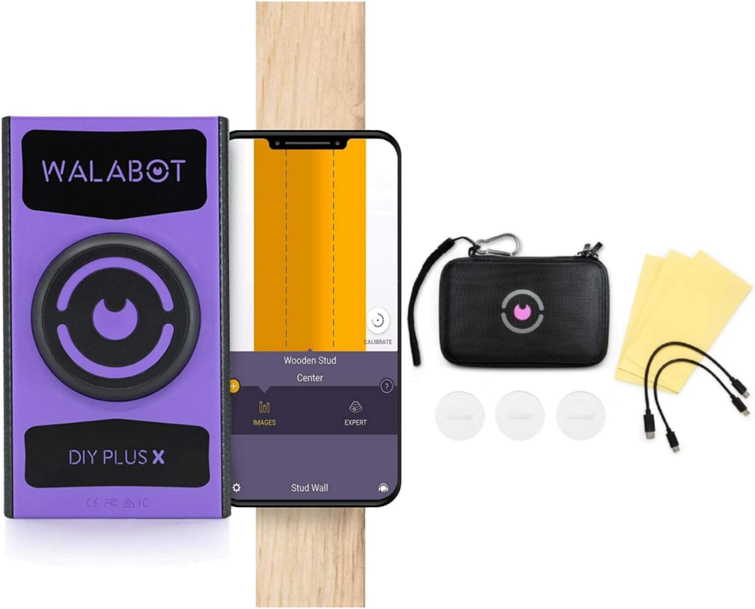 Walabot DIY Plus X Visual Wall Scanner Bundle with Official DIY Protective Case and 8-Piece Accessory Kit (2 Items)