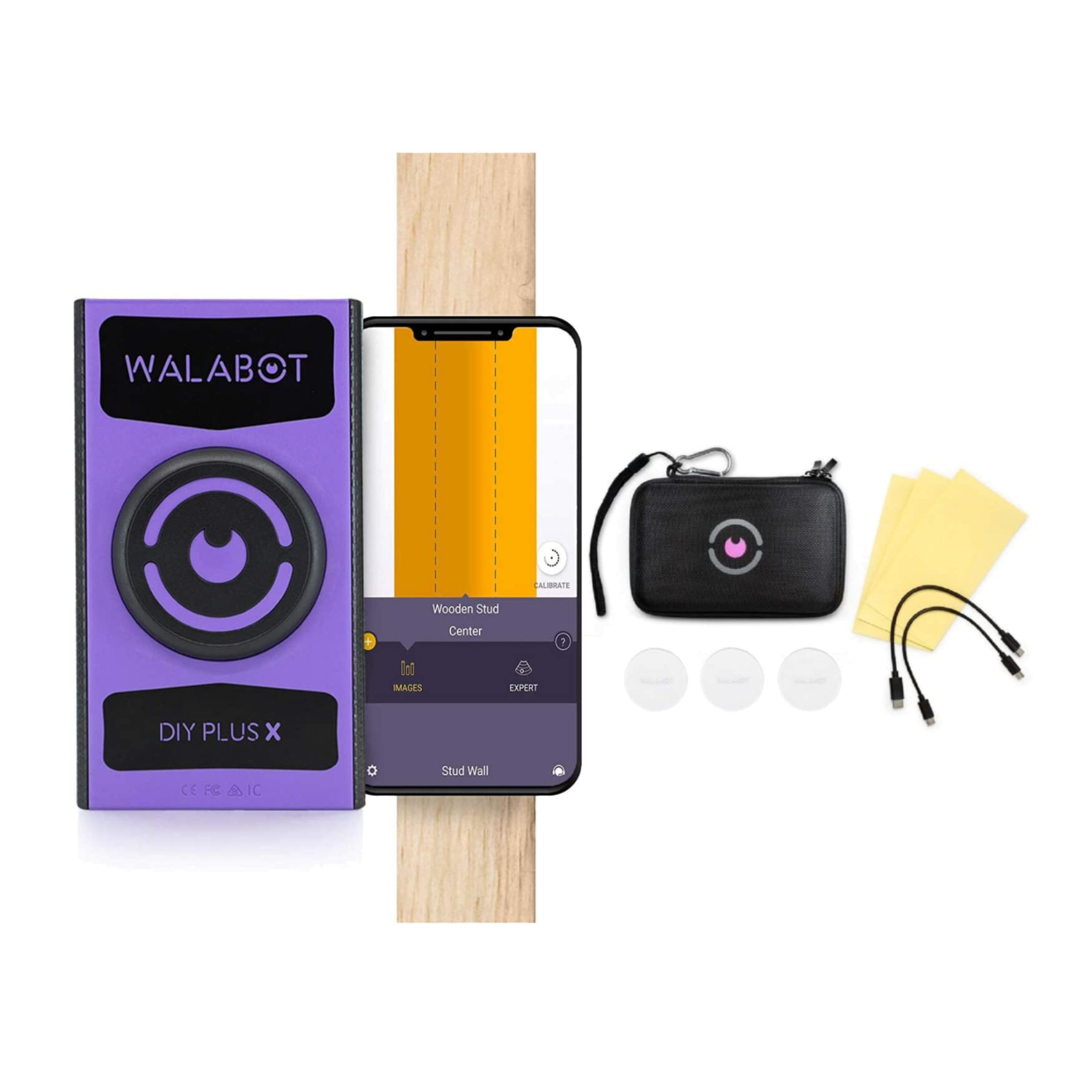 Walabot DIY Plus X Visual Wall Scanner Bundle with Official DIY Protective Case and 8-Piece Accessory Kit (2 Items)