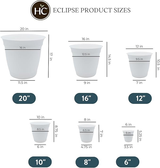 Whether you're looking to spruce up your patio, garden, or living room, this beautiful planter is the perfect addition to any space. Its durable construction ensures long-lasting use, while the attached saucer helps to protect your surfaces from water damage. Pair it with other items from our Eclipse line to create a cohesive and stylish look that will elevate your decor to the next level.