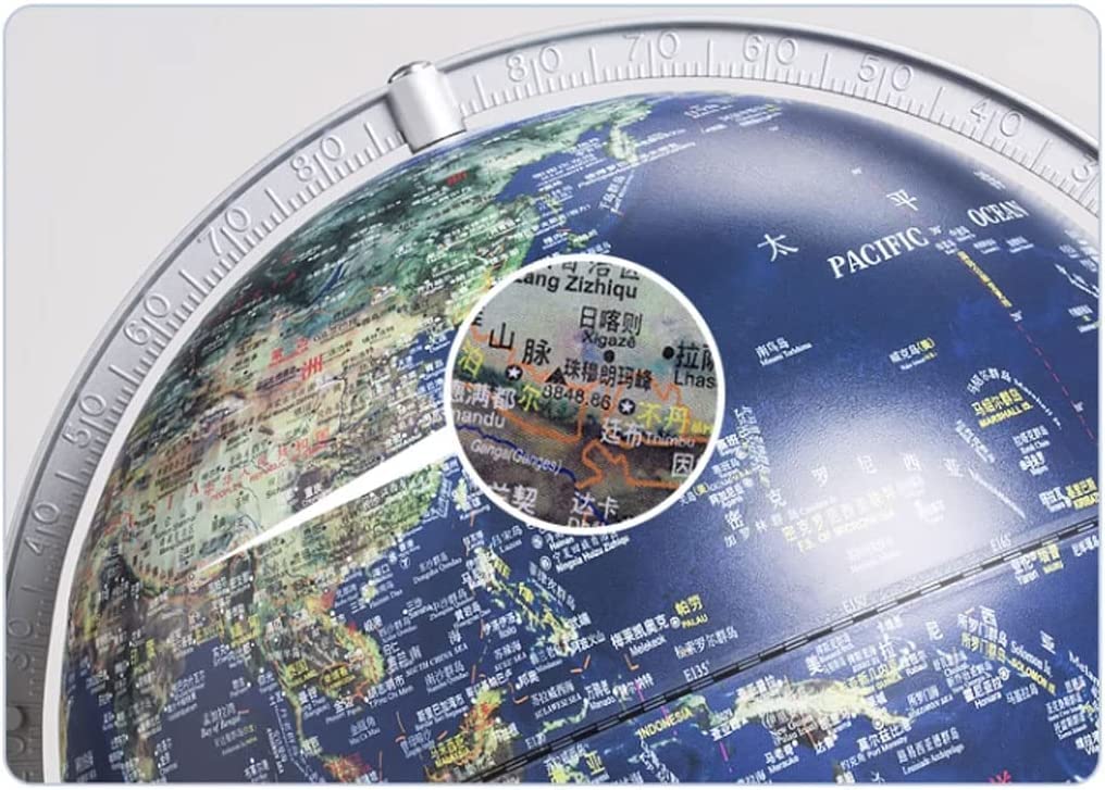 Innowacyjny globus podświetlany globus drewniana podstawa globusy 25 cm globus hd łatwe do odczytania Led geograficzne globusy zabawa edukacja