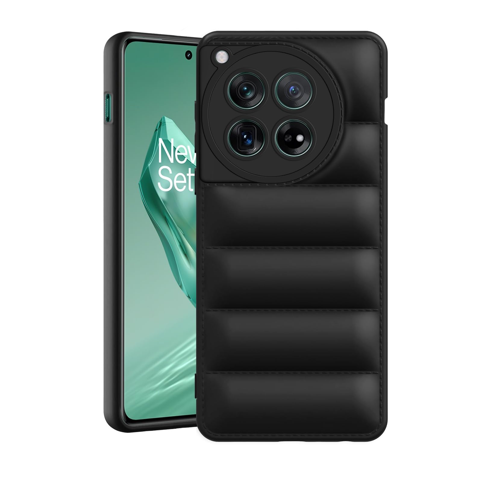 Amazon Brand - Solimo Puffer Case Camera Protection Soft Back Cover for Oneplus 12 - Black - Rubber (B0CV54CDV1) Amazon Price History, Amazon Price Tracker
