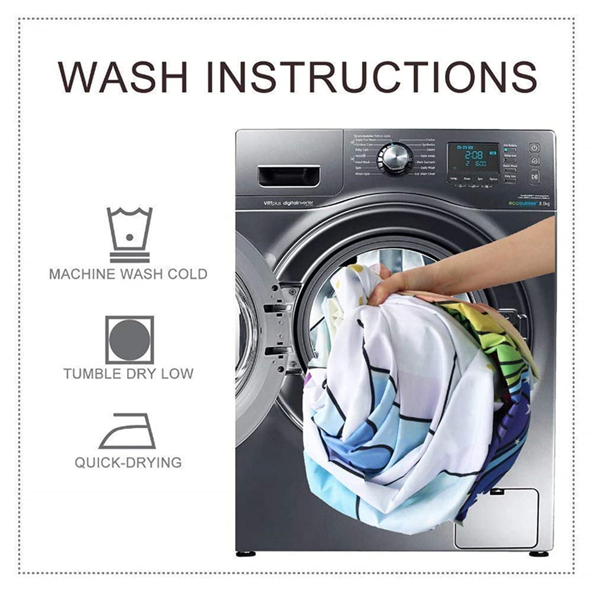 thumbnail: PEIHUODAN Gaming Beddengoed Set - 3D Gamepad Design, Blauw/Zwart, 135x200 Cm (Single) Met Rits