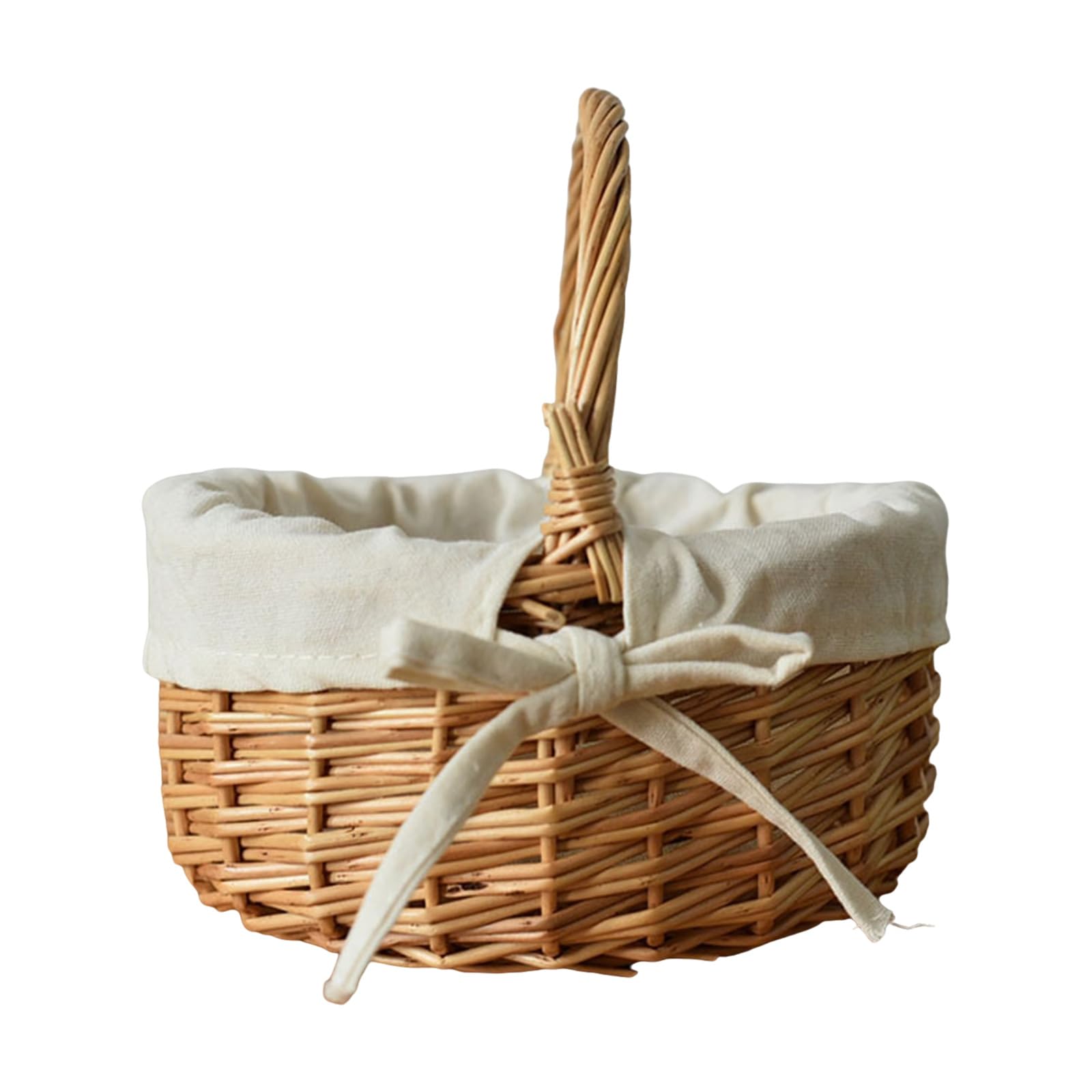 Handwoven Willow Half Moons Basket Natural Storage Organizers for Home Decoration and Picnics Natural Wicker Half Basket Floral Arrangement Household Organization