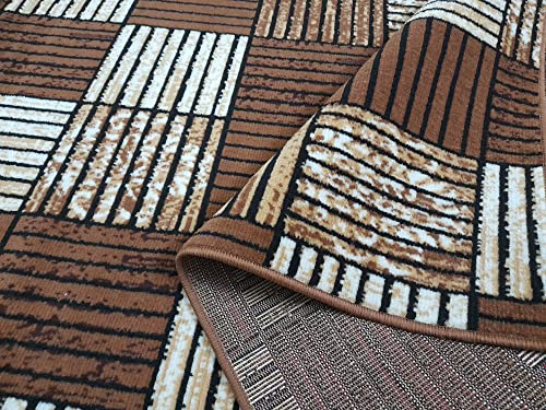 Image of Soft Modern Washable Beautiful Acrylic Rugs for Home Decor Living Room 5x7 Feet (150 x 200 Cm) Gold Color