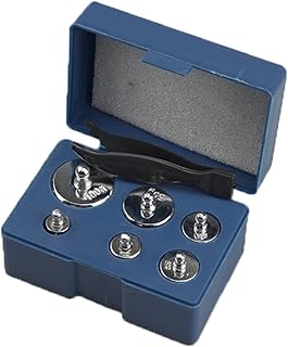 Precision Weight 5g 10g 20g 50g 100g Grams Steel Chrome Calibration Scale Weight Kit Set with Tweezers for Digital Balance Scale, Jewellery Scale