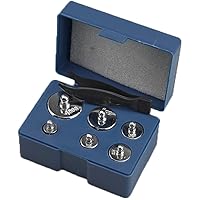Vista 1 de Juego de báscula de calibración de acero cromado con pinzas para balanza digital, báscula de precisión de 0.18 oz, 0.35 oz, 0.71 oz, 1.76 oz, 3.53