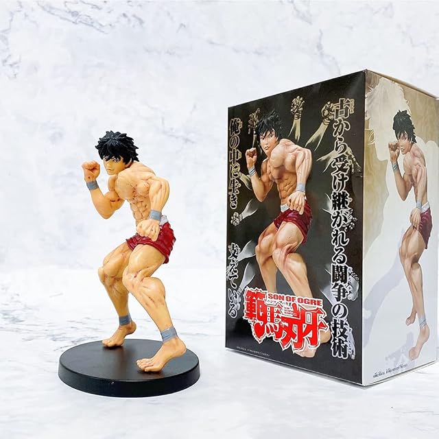 Hanma Baki Action Figure Anime Baki Fighting Posture PVC Figure Statue Collection Model Desktop Display Decor Ornaments Gift for Fans