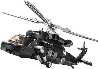 DAHONPA UH-60 Helicopter Black Hawk Medium Utility Military Army Airplane Building Bricks Set with Figure, 700 Pieces Air-Force Build Blocks Toy, Gift for Kid and Adult