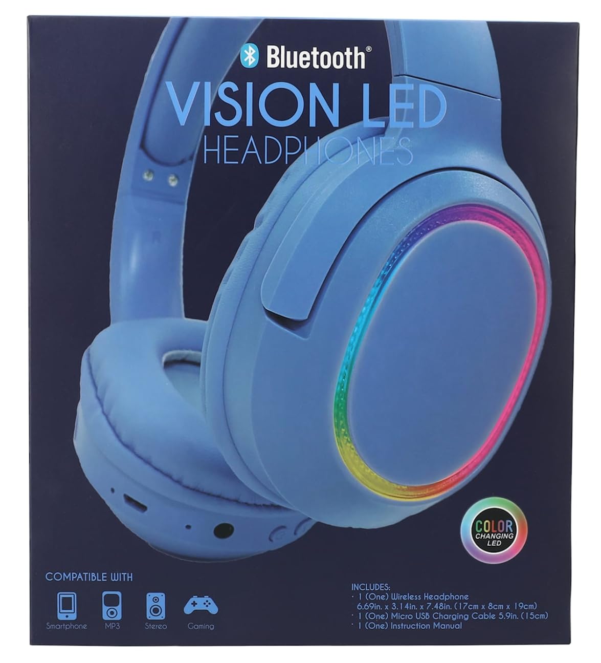 Bluetooth Over-The-Ear LED Vision Headphones 4