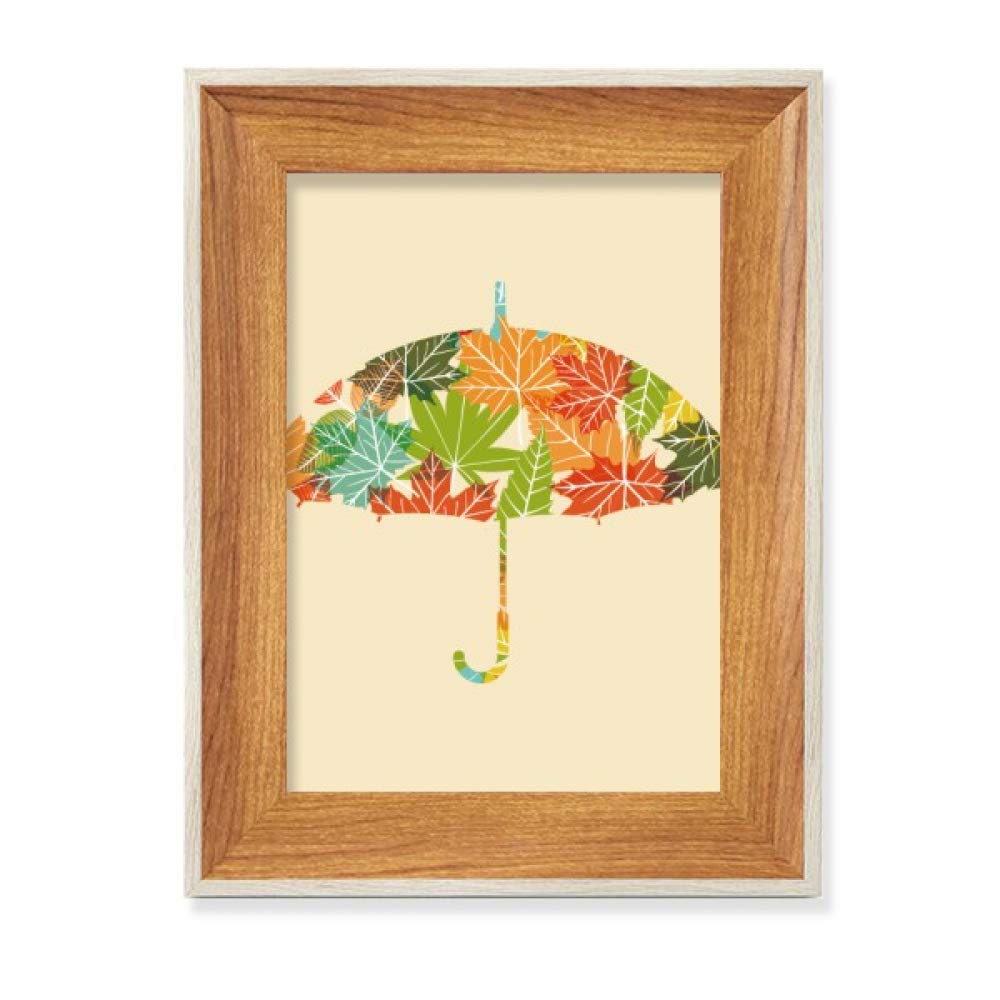 Cadre photo bois de bureau à motif feuilles de pluie pour décoration