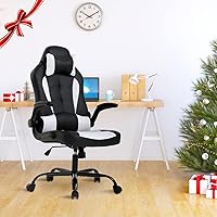 Vista 22 de Silla de juegos grande y alta, silla ergonómica de escritorio para computadora, cómoda silla de oficina ajustable de altura ajustable con soporte
