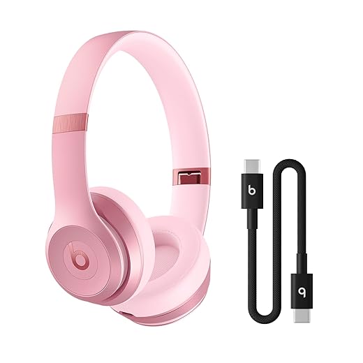 Beats Solo 4 - Wireless Bluetooth On-Ear Headphones with USB-C Charging Cable (20 cm) - Jet Black