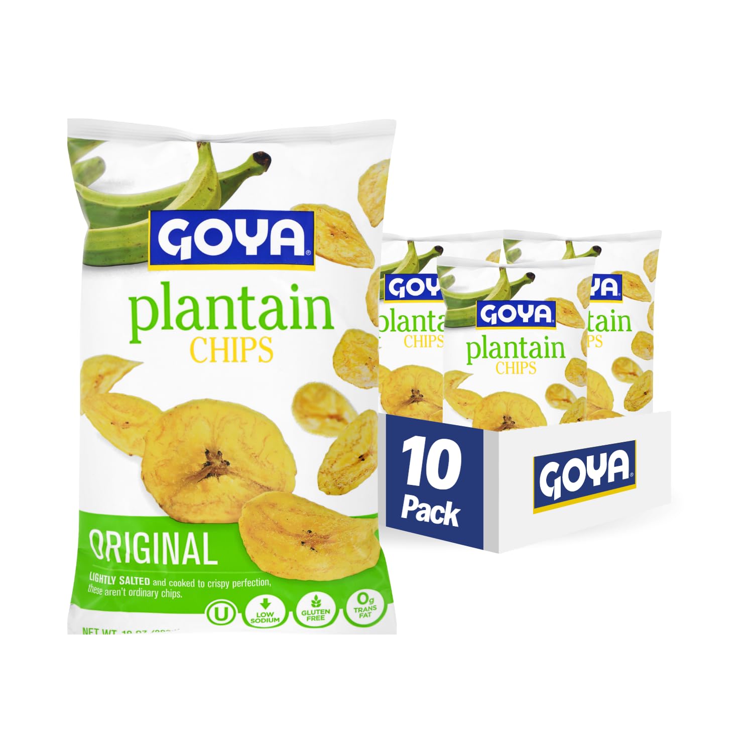 Goya Foods Plantain Chips, Original, 5 Ounce (Pack of 12)