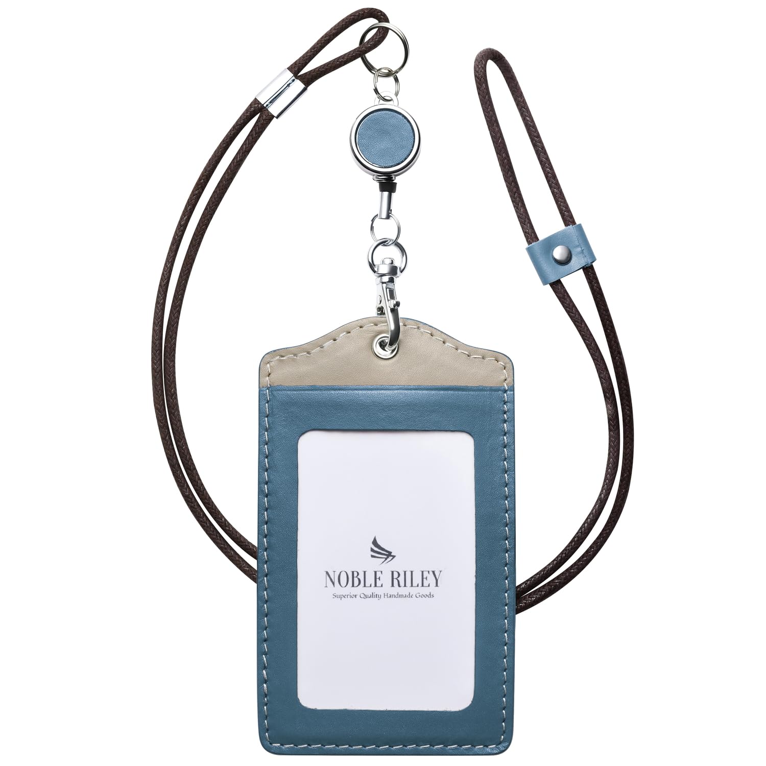 Amazon.co.jp: [ノーブルライリー] idカードホルダー リール 縦 本革