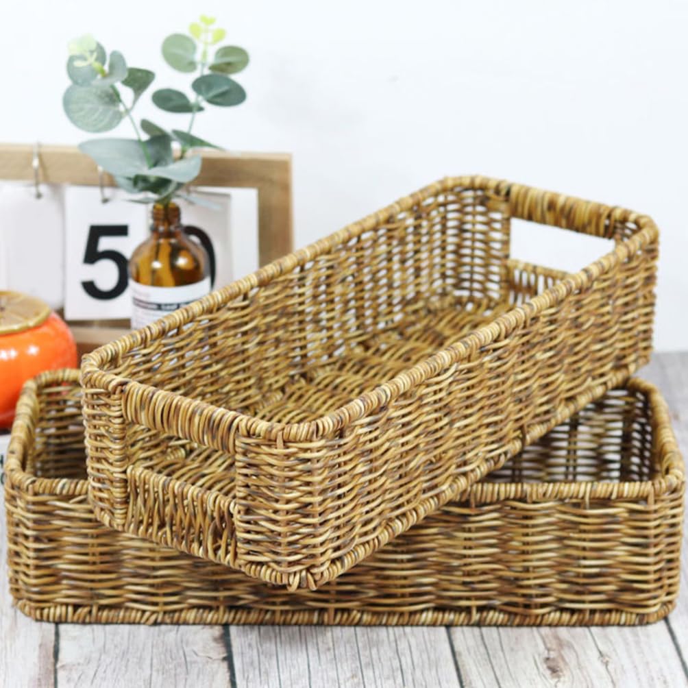 Amosfun 2piezas Cesta para Palillos Organizador de Contenedor para Utensilios Cesta para Cubiertos Almacenamiento de Cocina Uso Encimera