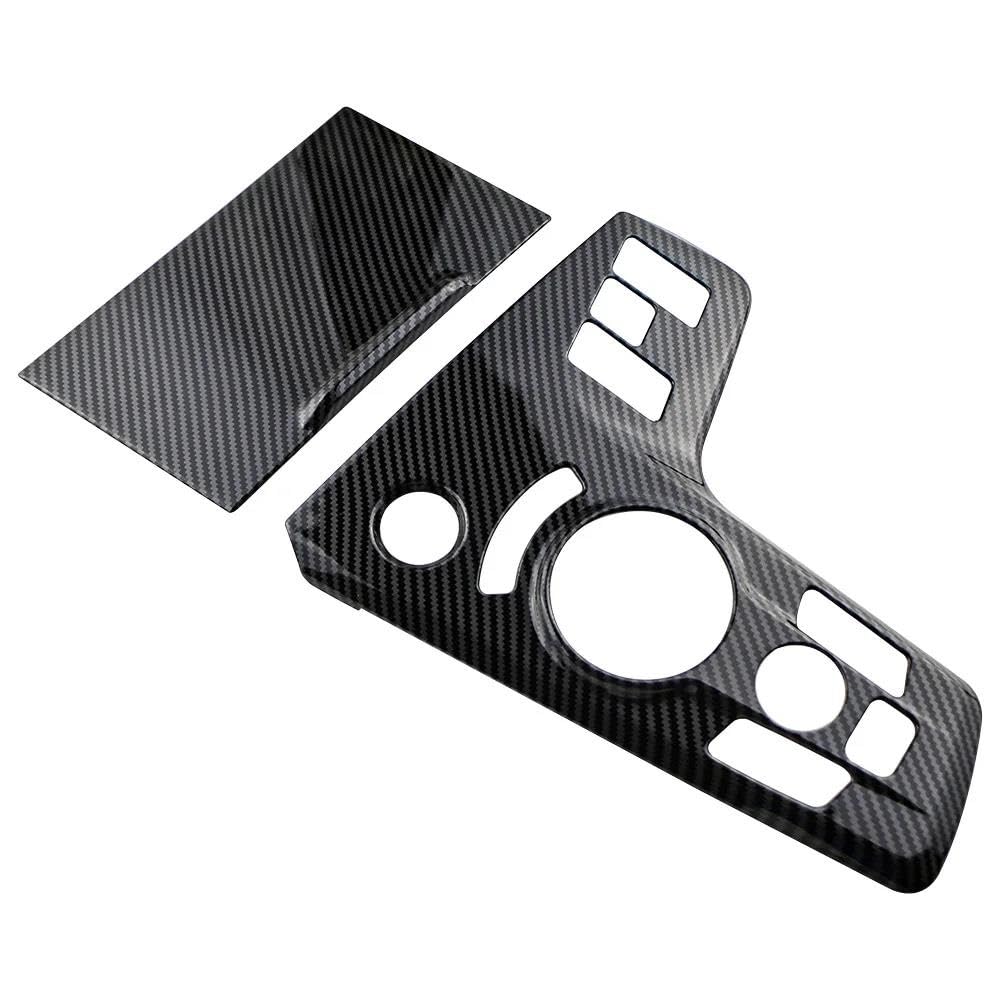 for Kia for Sportage NQ5 2022 2023 LHD 2Pcs Carbon Fiber Car Center Console Gear Shift Panel Cover Frame Sticker