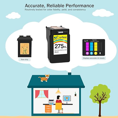 Miniatura 6 de Cartlee Cartucho de tinta remanufacturado de repuesto para cartucho de tinta negra Canon 260 260XL para cartucho de tinta Canon TS6400 para cartucho
