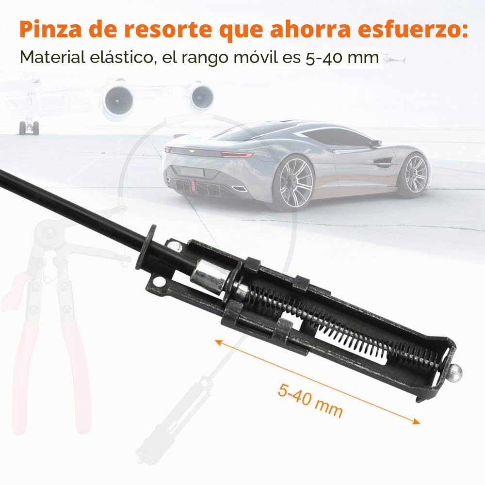 Alicate de Abrazaderas con Cable de Alambre 62 cm para Mangueras Galvanizado, Tubos y Manguitos del Coche, Radiador, Resortes, Tuberías