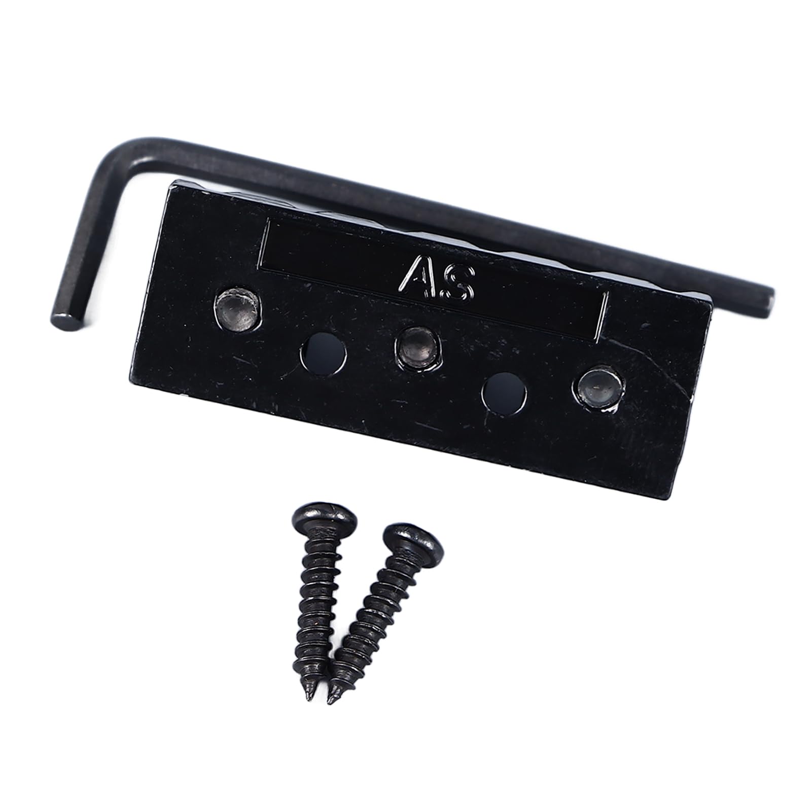 Cryfokt Metall Gitarre Saiten Locking Nut 42mm, mit Schrauben und (BLACK) | E-Gitarrenmutter, sicheres Verriegelungskissen, einfach zu installierende Hardware, für die meisten E-Gitarren