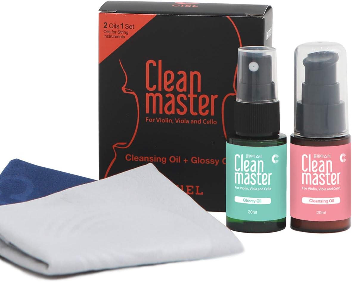 CIELmusic String Instrument Cleaning Kit, Violin Cleaning Kit, Violin Cleansing Oil Set + Cleaning Cloth, Violin Polish, Violin Viola Cello Cleaner