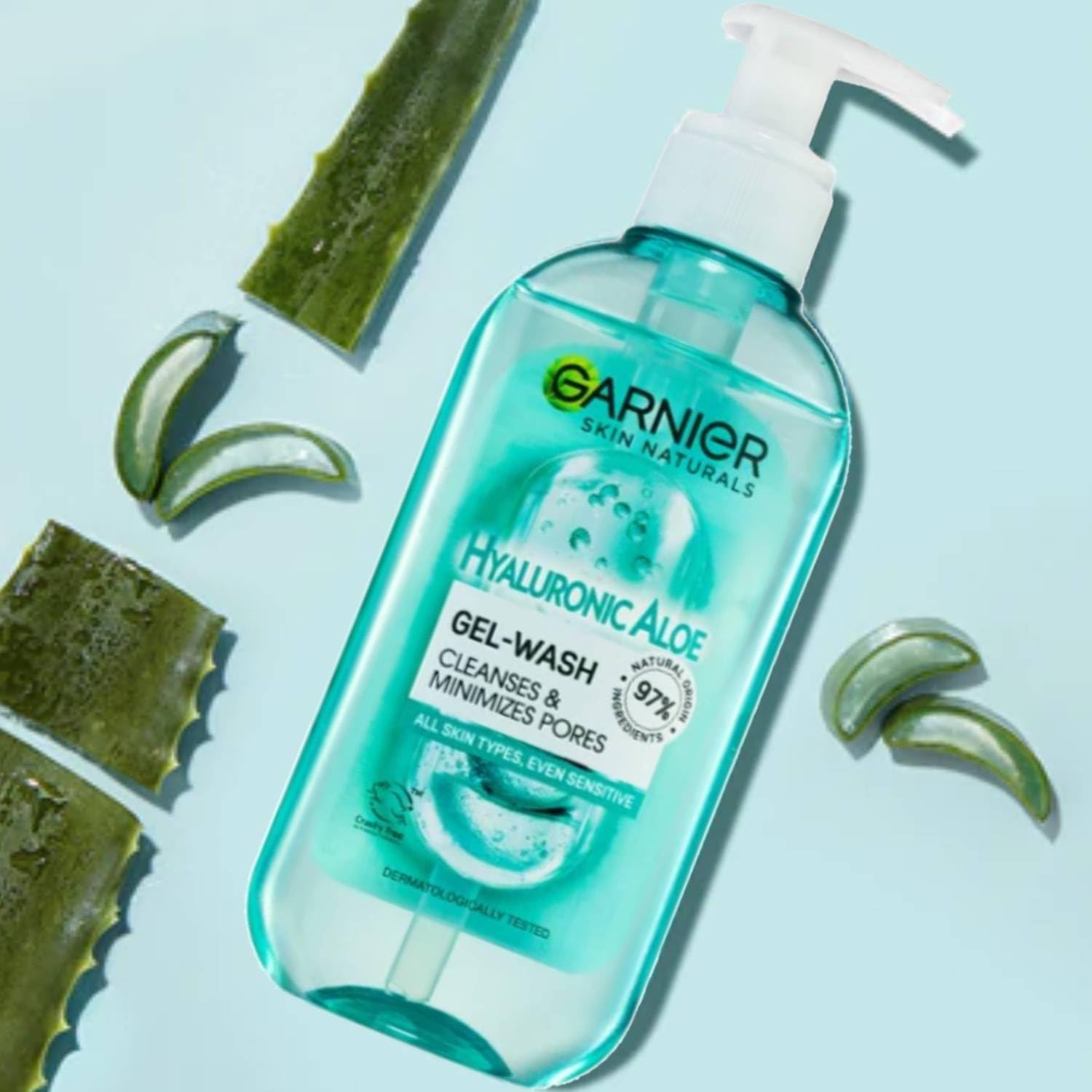 Garnier Skin Naturals Gel Face Cleanser with Hyaluronic Acid and Aloe Vera,  Moisturizing and Refreshing, for Normal and Combination Skin, 200 ml (Gel+Cream)  : Amazon.ie