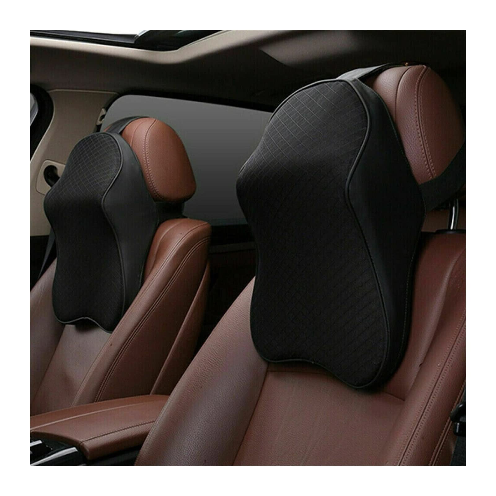 Confezione Da 1 Cuscino Poggiatesta Seggiolino Auto Cuscino Memory Foam Cuscino Collo Cuscino Supporto Nero Grande/Piccolo (opzionale) (Color : Small)