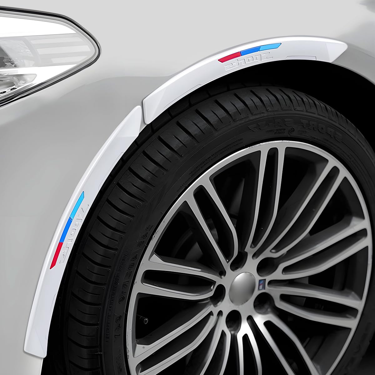 JNNJ 2Pcs Paraurti Protector Guard Scratch Auto, Universal Anticollision Striscia Gomma per Angoli Anteriore Posteriore Bumper Protezione Veicolo (Bianco)