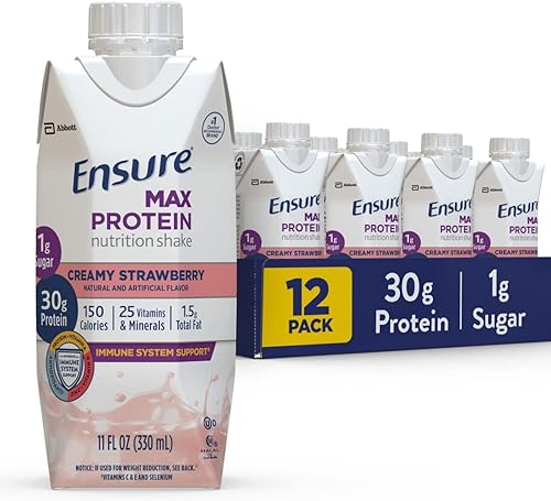 Miniatura 2 de Ensure Max Protein Nutrition - Batido de 11 onzas líquidas, 12 unidades & Max Protein Nutrition Shake, 11 onzas líquidas (paquete de 12) y batido de