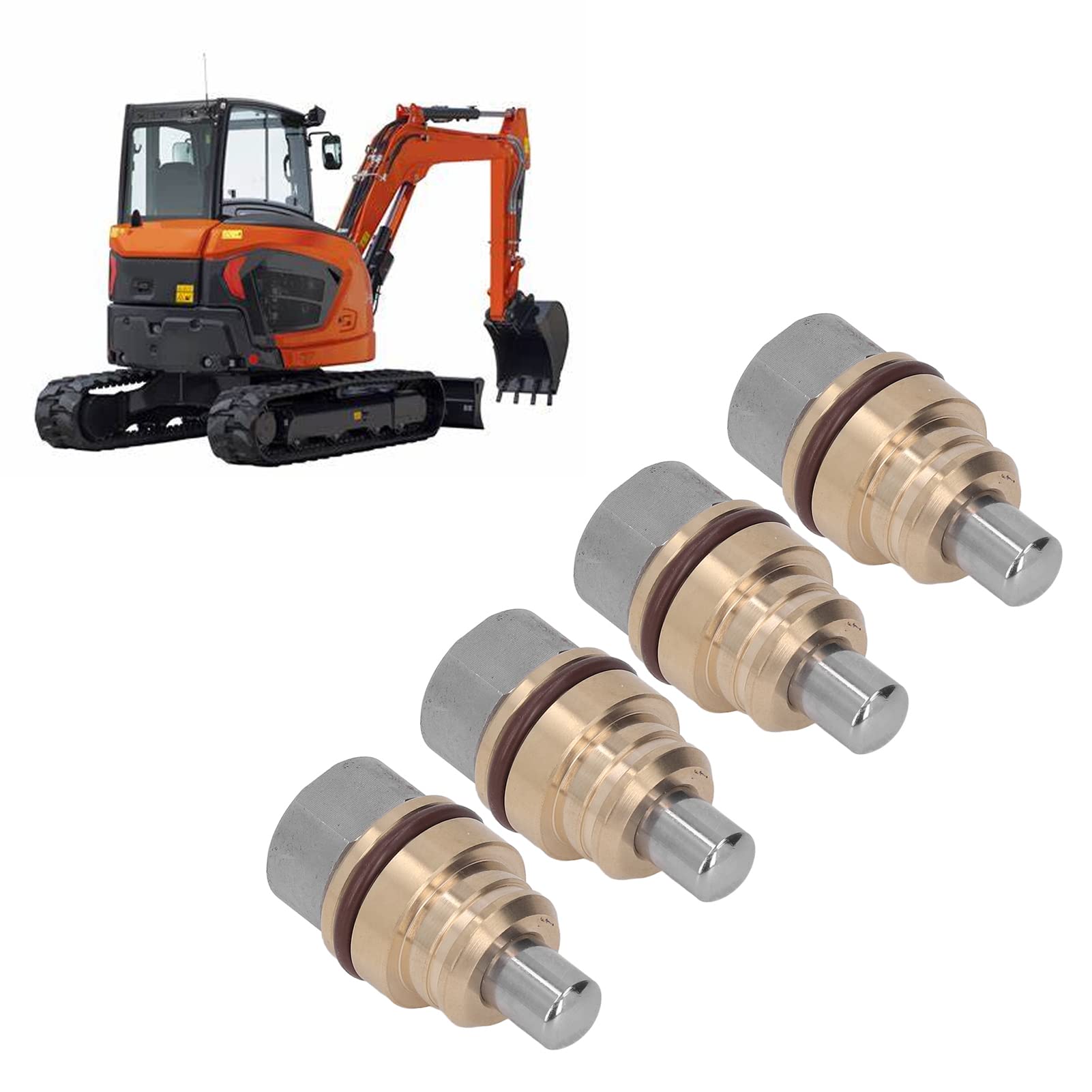 Tyenaza 掘削機 ジョイスティックハンドル 4個 油圧ボタンコントローラ 良好な密封 交換用ジョイスティックハンドル 産業機器掘削機用