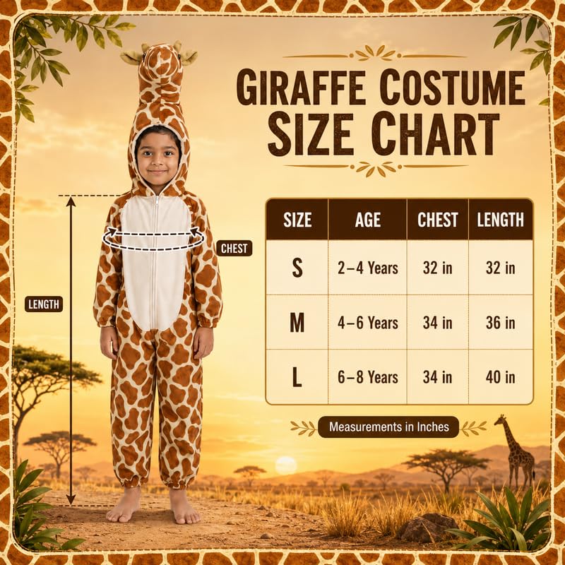 Image of Animal Costume for Kids | Plush Fancy Dress Costume for Boys & Girls |School Fancy Dress, Annual Day, Jungle Theme, Role Play, Halloween & Birthday Party