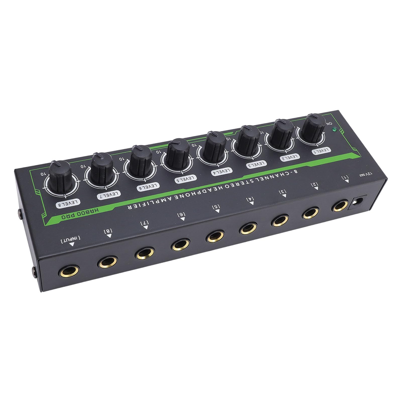 Amplificador de Auriculares con luz RGB con Amplificador operacional 4580 de bajo Ruido, un Amplificador de Auriculares estéreo de 8 Canales con Control de Volumen