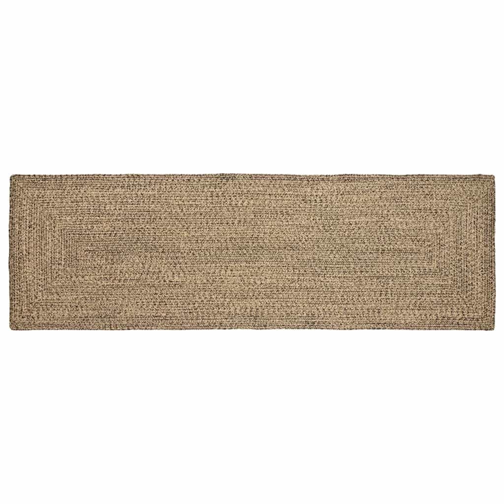 Tapis en jute naturel et noir au salon créez une ambiance bohème chic