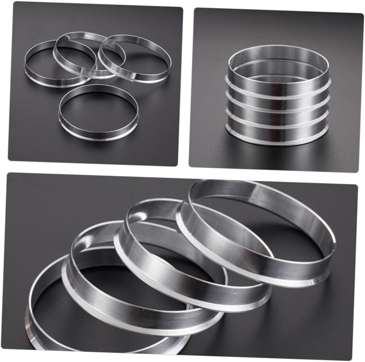 VALICLUD 4pcs Hub Centric Rings for Rims Lightweight Replacement Adapter Stable Fit for Vehicles Practical Hub Accessories Car Exterior Decorations