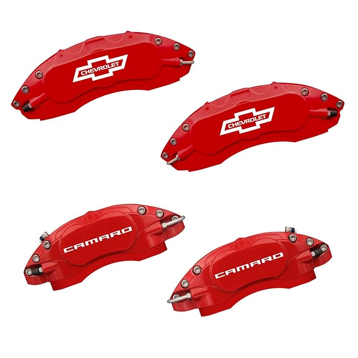 Buy AOOA Camaro Red Caliper Covers with White GM Character Fits
