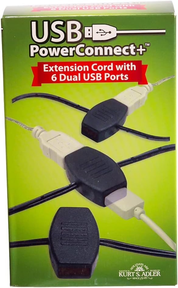 USB Extension Cord with 12 Power Outlets Home & Kitchen