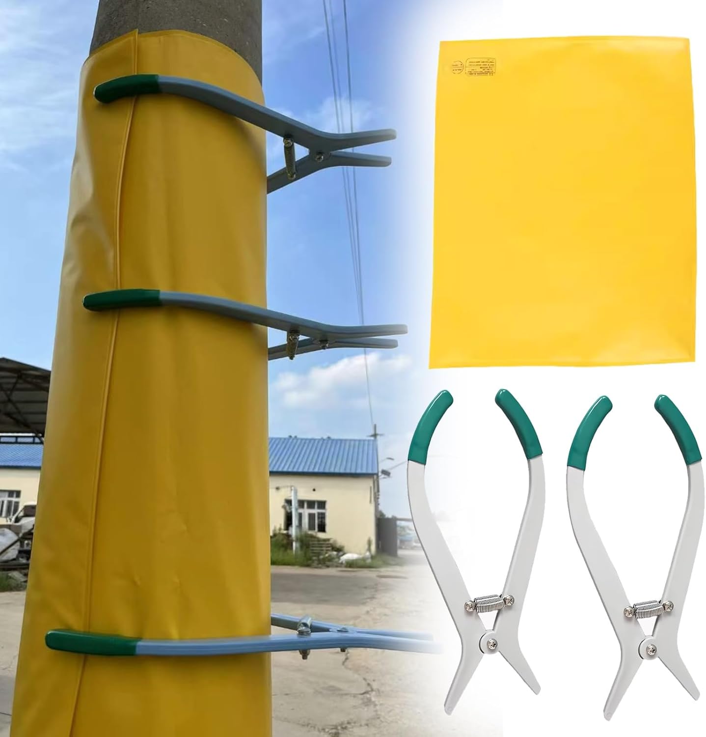 Portable Electrical Insulating Blanket with Clips - 1.5mm Thick EVA Resin for Emergency Repairs in Substations(0.4KV 100x200cm)