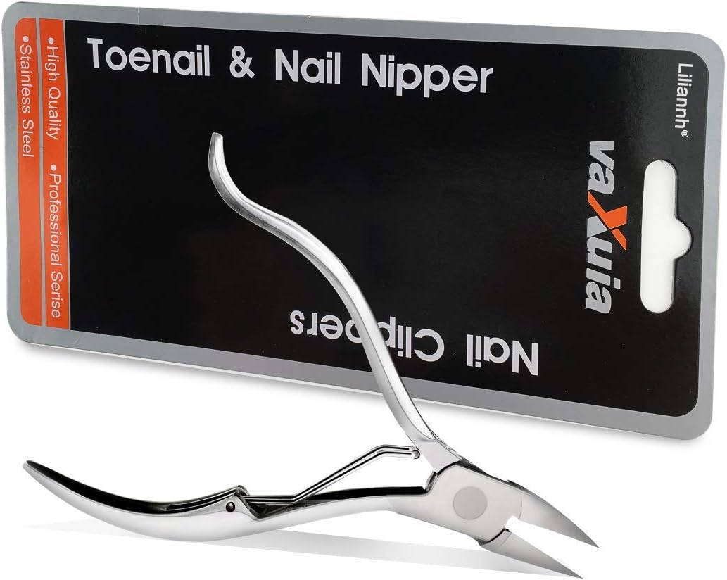 Podiatrist's Nail Toenail Clippers Cutters Nipper Scissors Thick and Ingrown Toe Nalis Heavy Duty Stainless Steel -Special non-slip handle