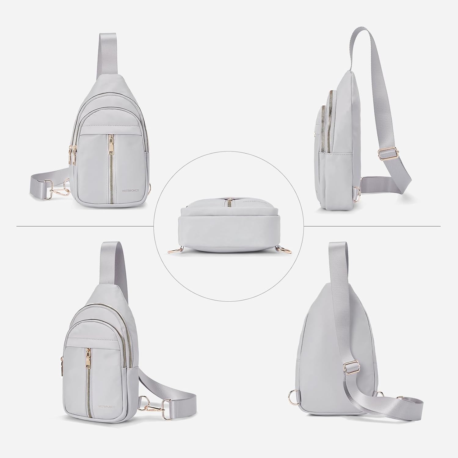 WESTBRONCO Small Sling Bag for Women Nylon Crossbody Sling Backpck Lightweight for Travel Casual Daily - Image 6
