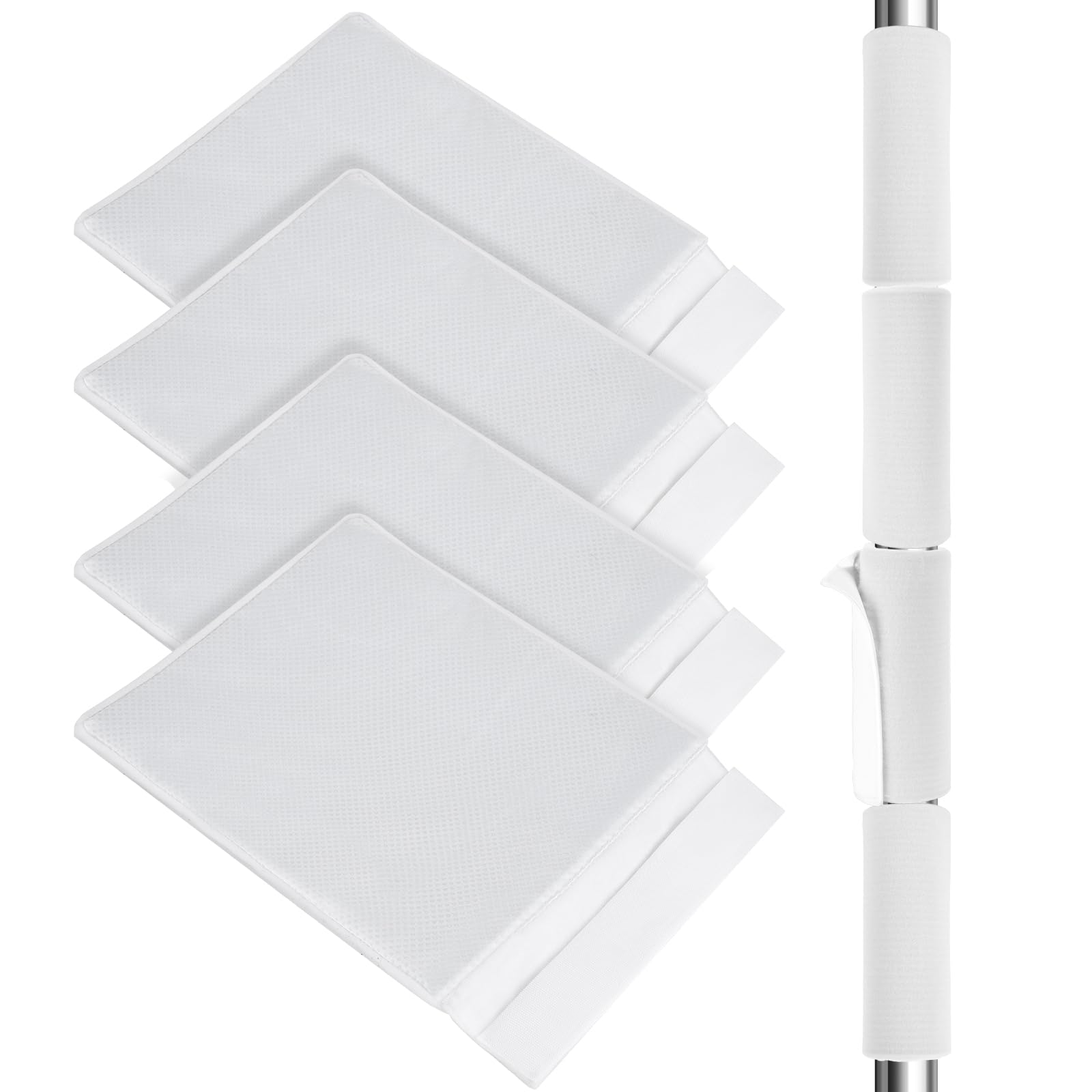 Photo 1 of YeeBeny Basement Pole Wraps, 4 Count, White