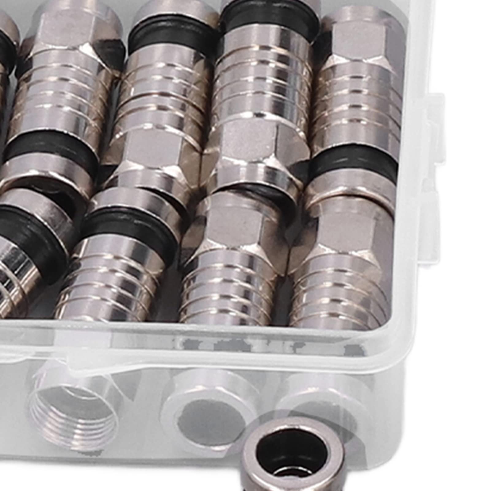 Kit de sertissage de câble coaxial, outil de compression coaxial professionnel, boîte à outils réseau multifonctionnelle pour dénuder, couper, sertir, avec tournevis et 20