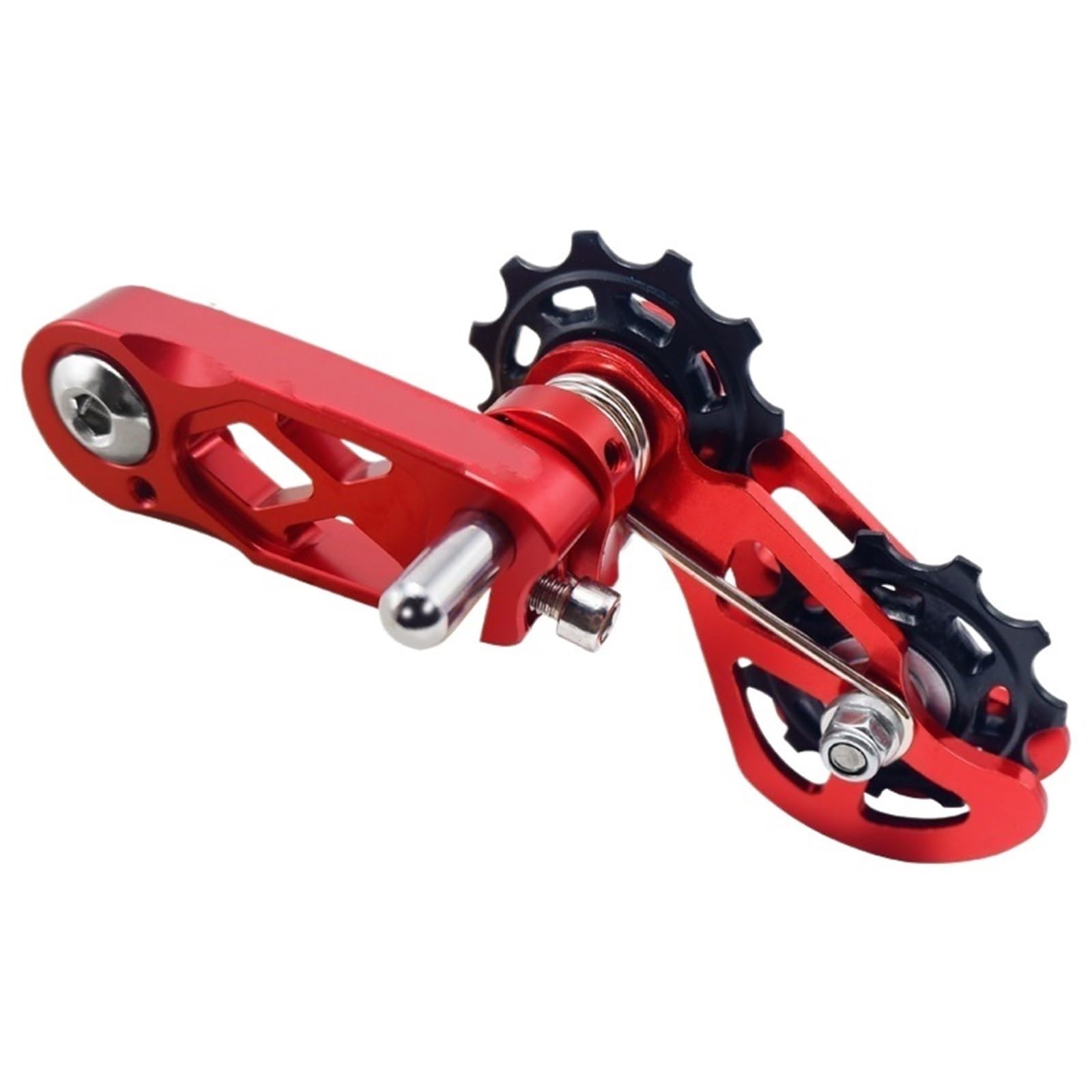 Pasuje do HOGER MTB Dirt Jump jednobiegowy napinacz łańcucha roweru górskiego prowadnica koła pasowego obróbki napinacz łańcucha stałego biegu(Matte Black3)